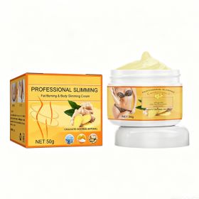 Ginger Slimming Body Cream, Anti-Cellulite Firming Fat Burning Massage Lotion For Shaping Waist, Belly, Thighs, 50g