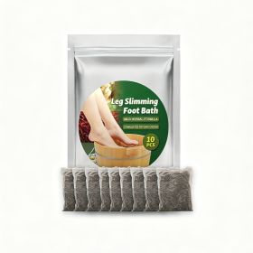 Herbal Leg Slimming Foot Bath Bags With Ginger, Saffron & Ginseng, Detox Foot Soak For Boost Circulation, Dispelling Cold & Dampness, 10 Counts