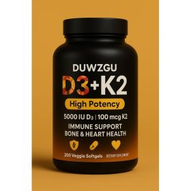 Vitamin D3 and K2 Soft Capsule (Option: 200 pieces)