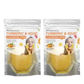 Turmeric & Kojic Cleansing Pads Brightened Skin Enriched With Turmeric Root Kojic Acid For Gentle (Option: 40count)