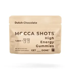 Mocca Shots Energy Gummies with Caffeine 12-Pack (Flavor: Dutch Chocolate)