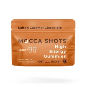 Mocca Shots Energy Gummies with Caffeine 12-Pack (Flavor: Salted Caramel Chocolate)
